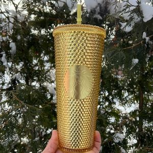 2020 China Release!!!  Starbucks Gold Studded Shinning Diamond Studd Tumbler!!